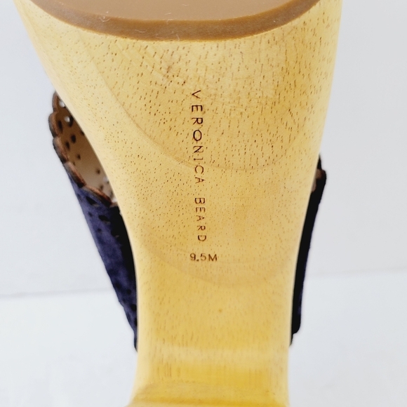 New Veronica Beard Gaynor Platform Sandals In Eclipse Navy , Size 9,5 - Picture 8 of 8